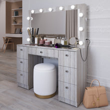 Yara Lighted Makeup Vanity Desk