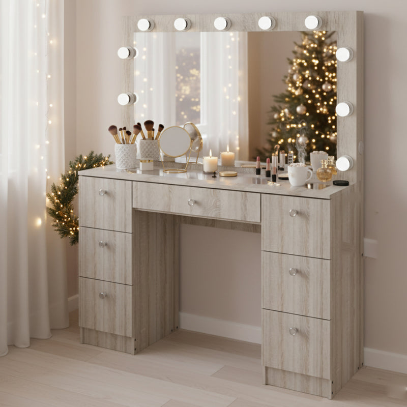 Yara Lighted Makeup Vanity Desk