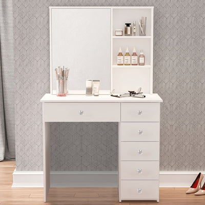 Spes Vanity Table with Ample Storage & Elegant Mirror