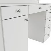 Jezebel Lighted Vanity Table with Glass Top