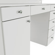 Jezebel Lighted Vanity Table with Glass Top