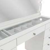 Jezebel Lighted Vanity Table with Glass Top