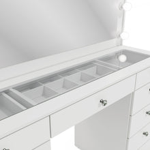 Jezebel Lighted Vanity Table with Glass Top