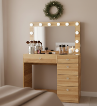 Adele Lighted Makeup Vanity Table