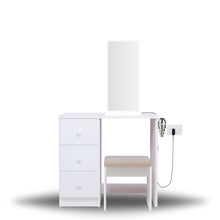 Boahaus Marina Girls Vanity with LED Mirror and Chair