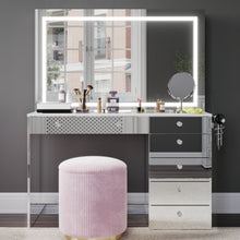 Brielle Makeup Vanity with Adjustable LED Mirror, Bluetooth Speakers, and Charging Station | Premium Boahaus Vanity