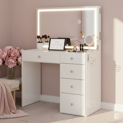 Emilia Premium Lighted Makeup Vanity Desk