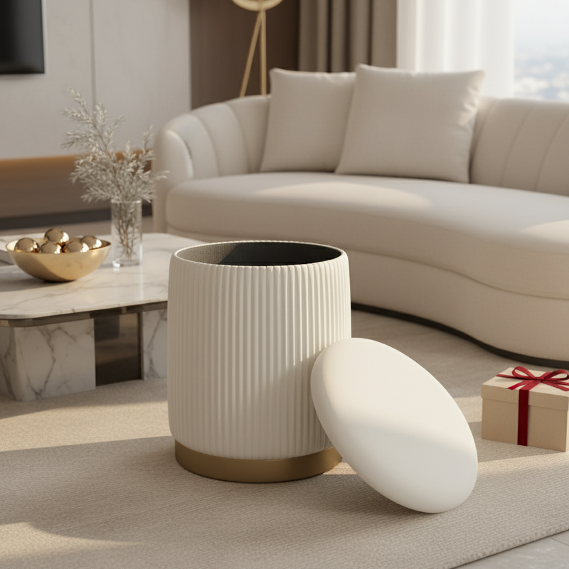 Lyanna Ottoman Stool with Storage