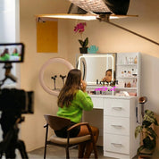 Nina Vanity Desk with LED Mirror