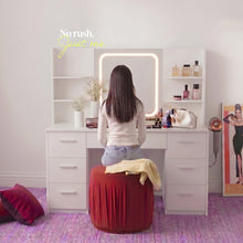 Lena Vanity Desk with LED Mirror