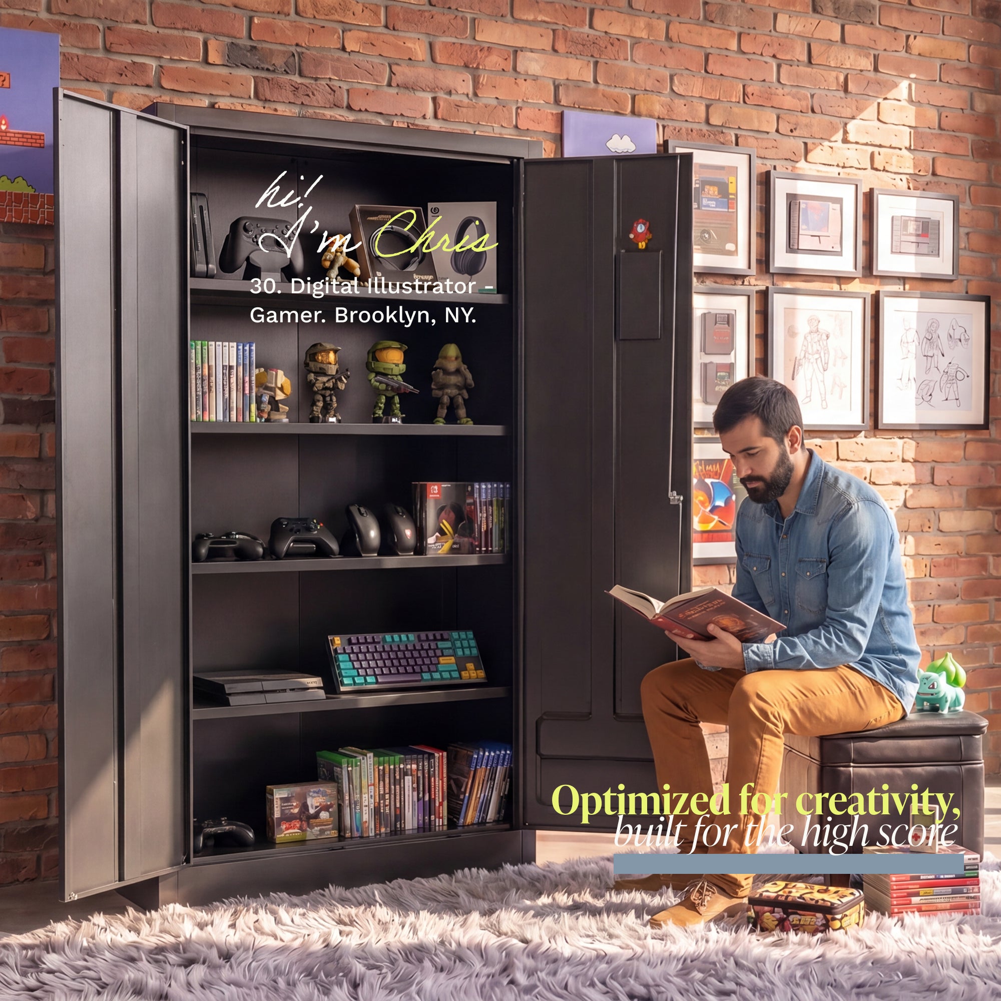 Boahaus Clark Metal Storage Cabinet