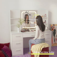 Lena Vanity Desk with LED Mirror