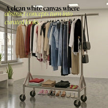 Troy Garment Rack with Double Tier Shelves