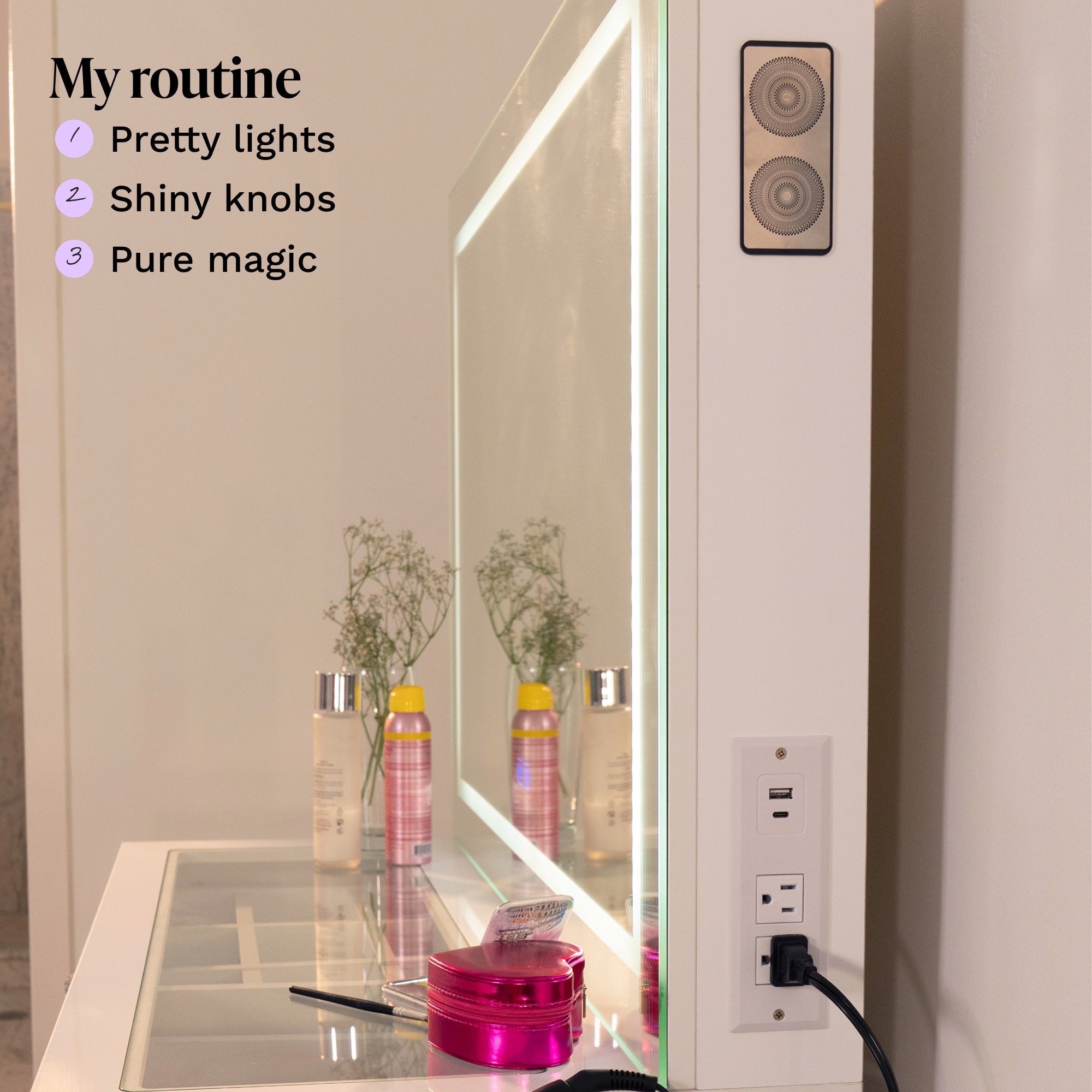Cleo Premium Lighted Makeup Vanity Desk