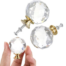 Set of 10 Modern Cabinet Knobs - Gold, Crystal, Rose Gold