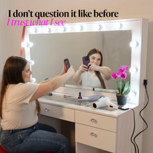 Amira Lighted Vanity Table with Glass Top