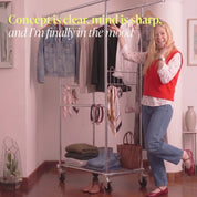Drew Clothes Rack with Locking Wheels