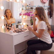 Eli Vanity Desk with Hollywood LED Lights