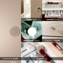 Luna Lighted Makeup Vanity Desk