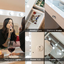 Kiana Lighted Makeup Vanity Desk