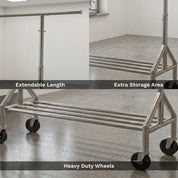 Troy Garment Rack with Double Tier Shelves