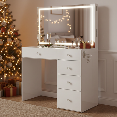 Emilia Premium Lighted Makeup Vanity Desk