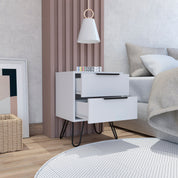Boahaus Benidorm Nightstand with Two Storage Drawers | Modern Sophistication