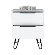 Boahaus Benidorm Nightstand with Two Storage Drawers | Modern Sophistication