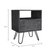 Boahaus Huelva Nightstand with Ergonomic Design and Storage | Premium Style