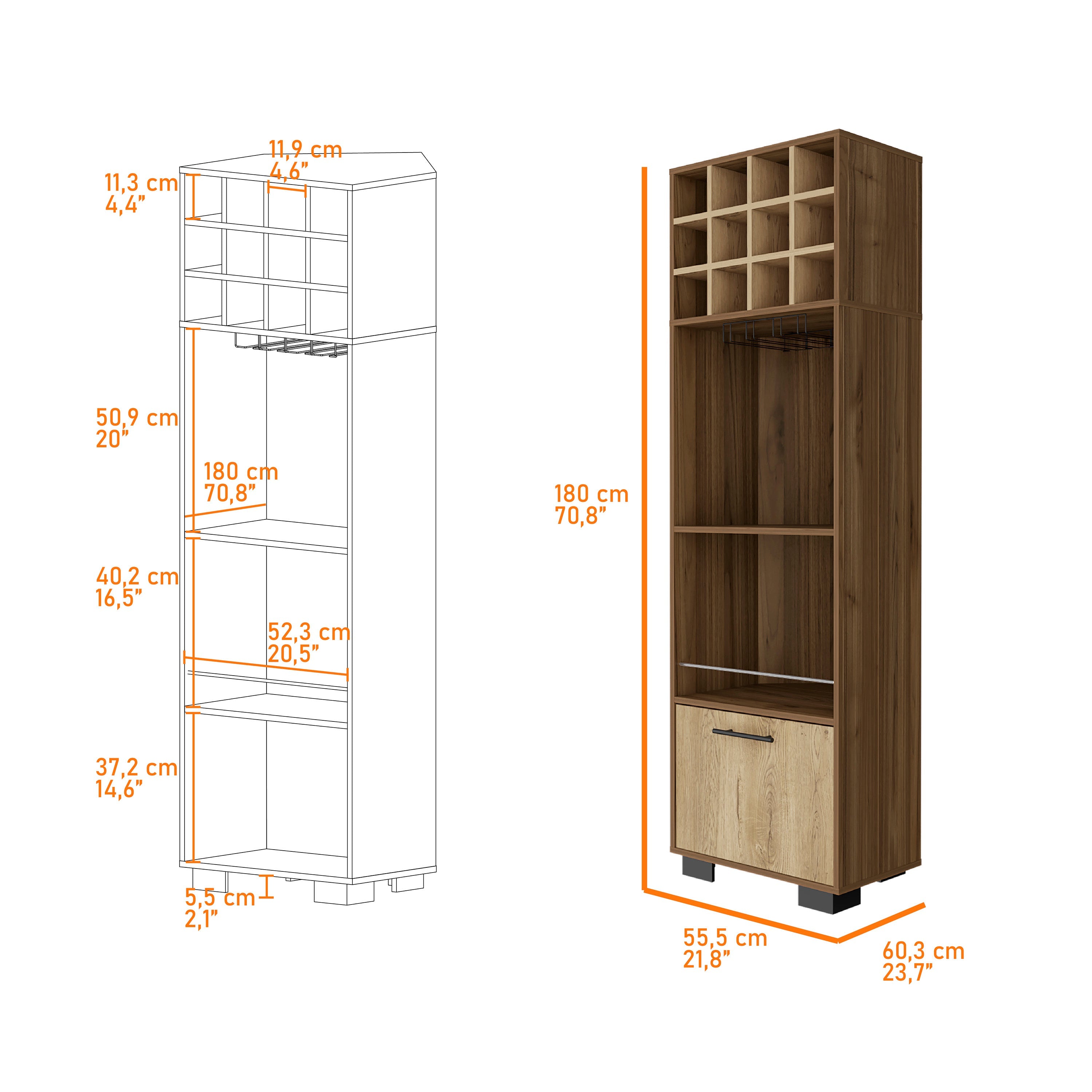 Boahaus Jamestown Bar Cabinet