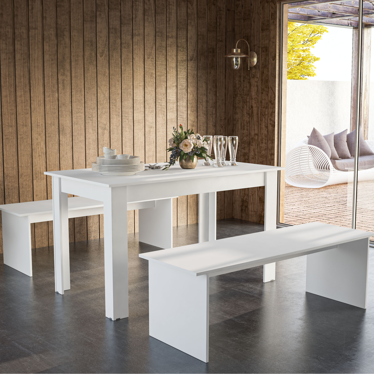 Denali Dining Set 2 benches Boahaus