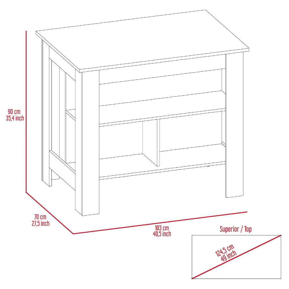 Boahaus Perpignan Kitchen Island