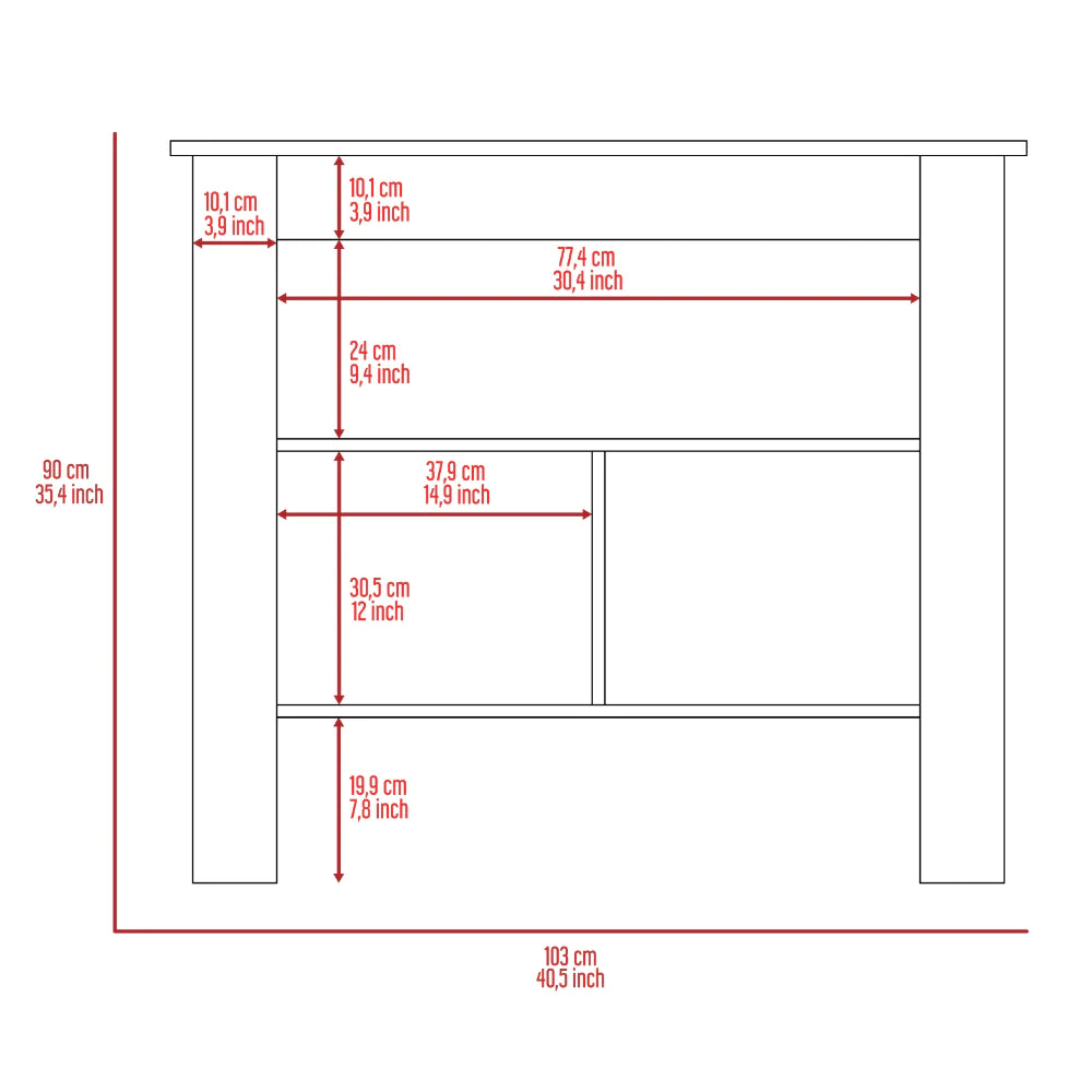 Boahaus Perpignan Kitchen Island