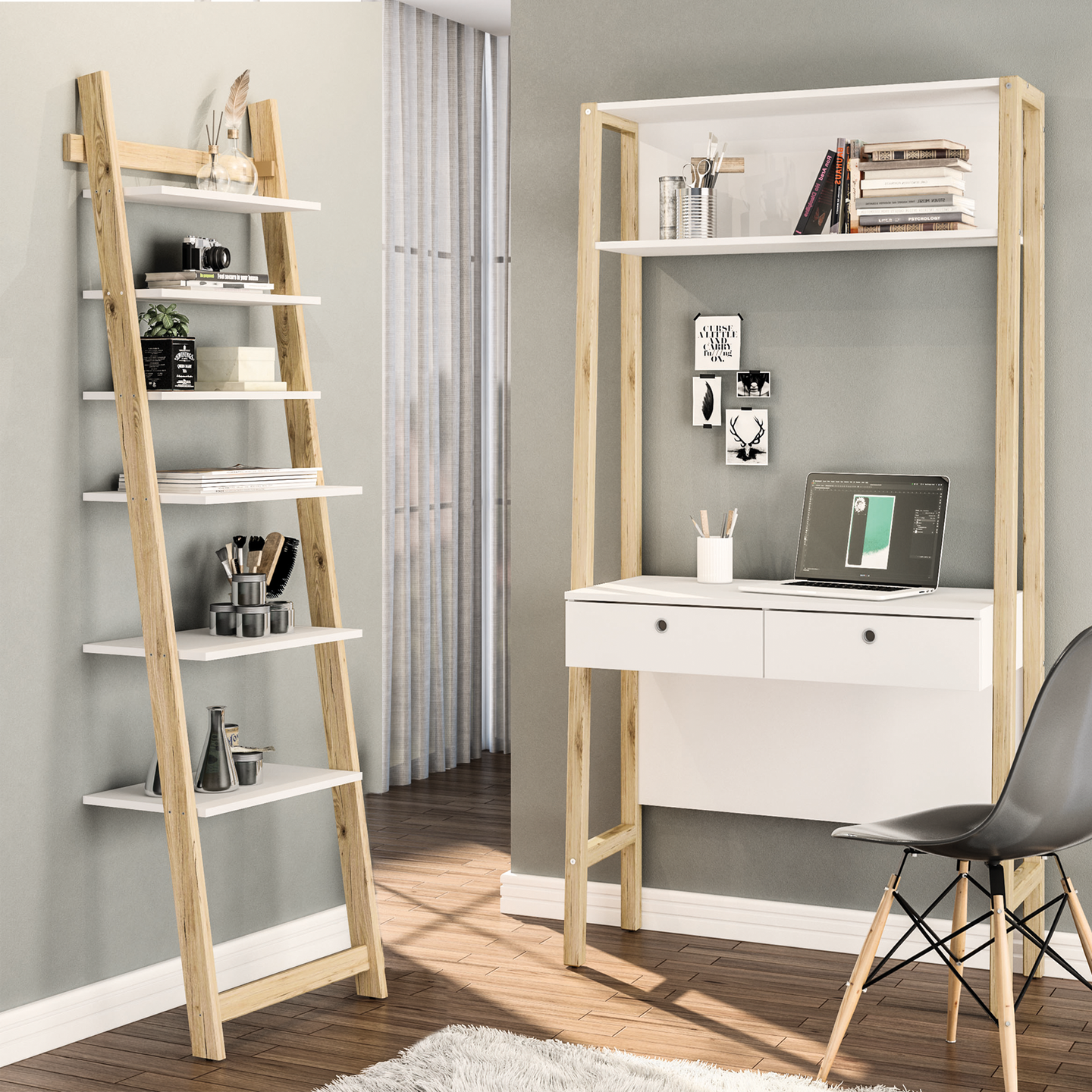 Boahaus bangkok desk with hutch deals